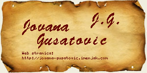 Jovana Gušatović vizit kartica